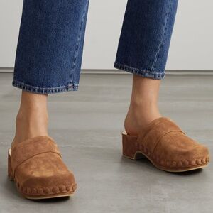 CHLOÉ Y2K Studded Joy Suede Boho Mule Clogs Size 37